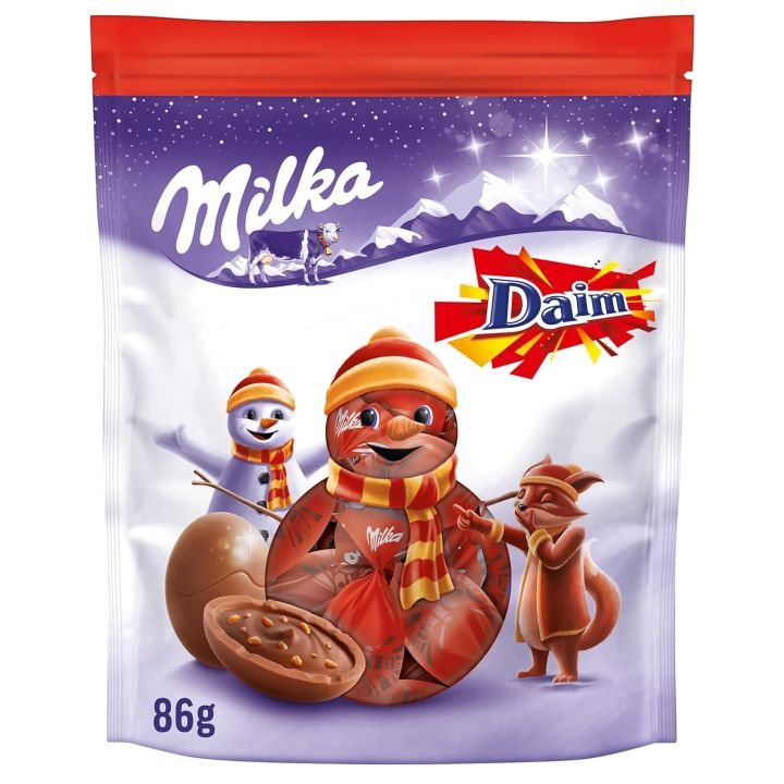 Chocolates | Milka daim chocolate | Advent calander chocolate | Made of 100% Alpine milk chocolate | Original and imported in best quality | 86gram