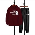 THE NORTH FACE Printed Tracksuit For Mens - Soft & Comfortable Fleece Fabric Hoodies For Men Kangaroo Hooded & Trouser Printed Tracksuit. 