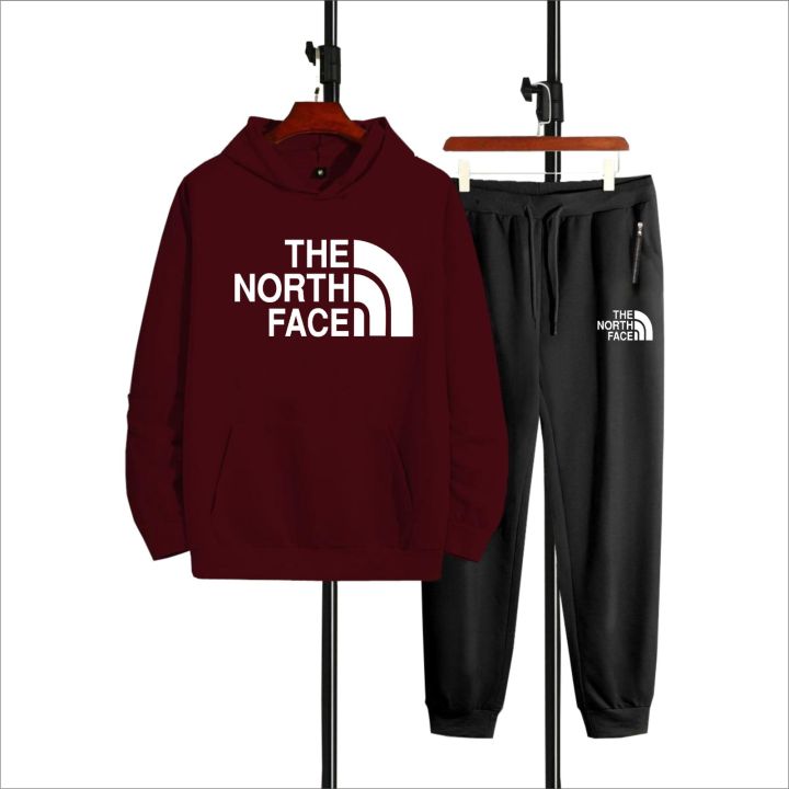 THE%20NORTH%20FACE%20Printed%20Tracksuit%20For%20Mens%20-%20Soft%20&%20Comfortable%20Fleece%20Fabric%20Hoodies%20For%20Men%20Kangaroo%20Hooded%20&%20Trouser%20Printed%20Tracksuit%20-%20Image%203