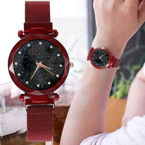 Watch%20For%20Women%20Stainless%20Steel%20Magnet%20Strap%20Watch%20For%20Girls%20-%20Image%202