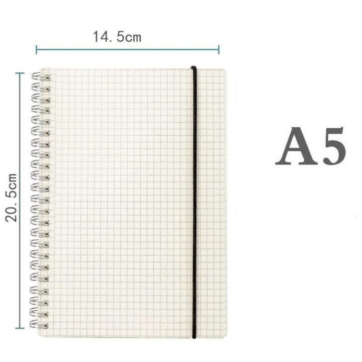A5/A6 Spiral Book Coil Notebook Grid Line Blank Paper Journal Agenda Sketchbook Notepad Daily Weekly Planner Diary Stationery