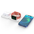 ♥【Readystock】 + FREE Shipping ♥ New Foldable 3-In-1 Magnet Wireless Charger for iPhone, Apple Watch & Airpod.. 