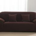 Dark Brown 7 Seater Fitted Sofa Cover (3+2+1+1) (Jumbo size). 