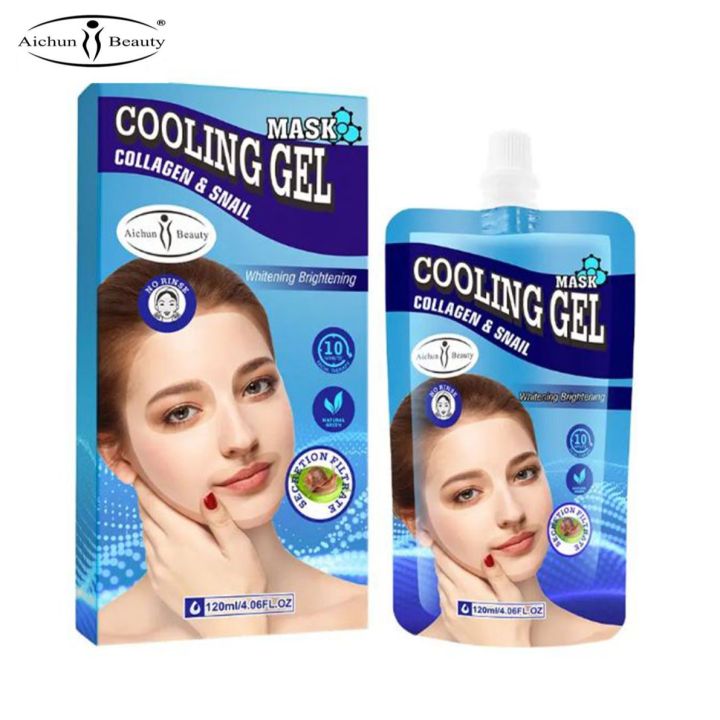 Aichun Beauty Moisturizing Brightening Sleeping Cooling Gel Snail Mask Gel 120ml AC3015