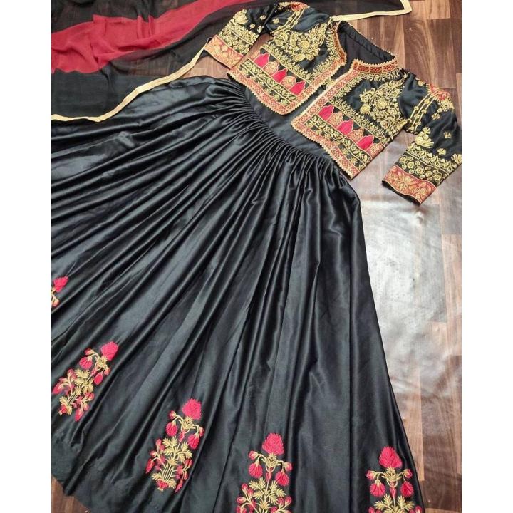 Stitched Heavy Embroidered Maxi with Koti (Separate Coaty) Party Wear Maxi Dresses For Women/Eid Collection/Wedding Dress For Women
