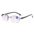 4 Pairs Retro PC Reading Glasses Strength: 1.0~4.0x Black+Blue Blue Light Blocking Glasses Multifocal Diamond-cut Bifocal Anti Eyestrain Reading Glasses Readers. 