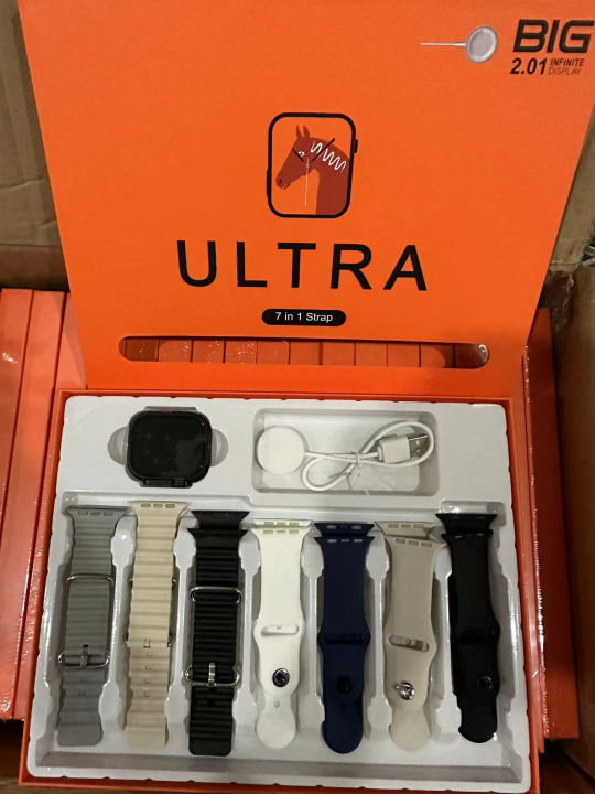 Ultra%207%20in%201%20Strap%20Smartwatch%2049mm%20%7C%20Series%208%20Ultra%20Smart%20Watch%2049mm%20with%207%20pair%20Stras%20%7C%20Bluetooth%20Calling%20%7C%20Sports%20Mood%20%7C%20Watch%20for%20Men%20Women%20Kids%20-%20Image%209
