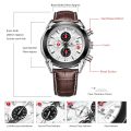 Megir brand fashion business, luxury, quartz, military timepiece, waterproof, men's watch. 