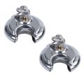 2Pcs Heavy Duty Outdoor Security Padlock 70mm Sheds Garage Gate Keyed Padlock, Stainless Steel Discus Lock. 
