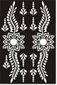 1 Pair Bail Designs Mehndi Stencils Stickers. 