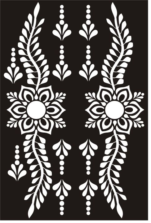 1 Pair Bail Designs Mehndi Stencils Stickers