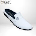 Travel Collection - Casual White Shoes - Best Quality Half Loafers Shoes for Men - White Color. 