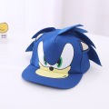 Children's Hat Sonic Baseball Cap Cartoon Flat Brim Hat for Boys and Girls Super Sonic Mouse Hat. 