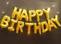 Delightful Golden & Black Happy Birthday Decoration ( Including Birthday Foil -30 Balloons + Golden & Silver Stars +Fairy Light  + Birthday Banner) Birthday & Party Themes For Baby /Boys & Girls -Birthday Decorations Birthday Accessories Birthday Planning. 