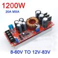 20A 1200W DC Converter Boost Step-up Power Supply Module 8-60V to 12-83V. 