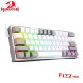 Redragon K616 FIZZ Pro RGB 60% Wireless and Wired Mechanical Gaming Keyboard 3 in 1 Bluetooth 2.4G and Wired Modes with Red Switches 61 Keys. 