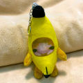 Cross-border hot selling banana cat voice ragdoll doll pendant crying cat plush toy doll keychain wholesale. 