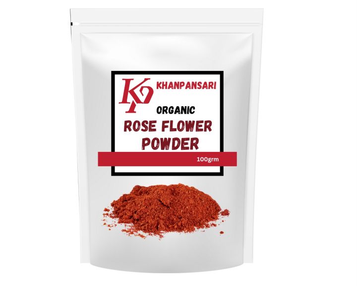 Khanpansari Organic Rose Flower (Gualp) Powder 100grams Pure And Natural
