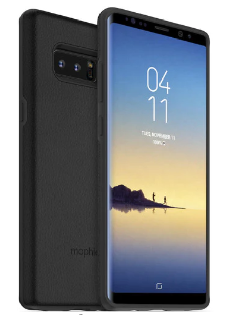 Mophie Charge Force Leather Back Case Galaxy Note 8 - Black C  R567 CAASE