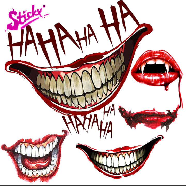 STICKY Joker Horrible Devil Laugh Graffiti Car Sticker Decal Decor For Bicycle Motorcycle Accessories Laptop Helmet Trunk Wall