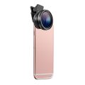 Universal Mobile Phone Lens 2 in 1 Universal 37mm 0.45X 49UV Wide Angle Macro Cell Phone Camera Lens Kit Phone Accessories-Golden. 