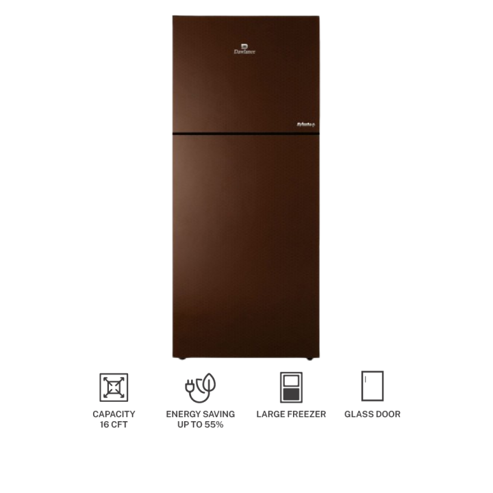 Dawlance Refrigerator 9193 With Large Freezer 16 CFT Avante+ Inverter / Large / Glass Door / Emerald Green / 12 Years Warranty/Fridge/Freezer