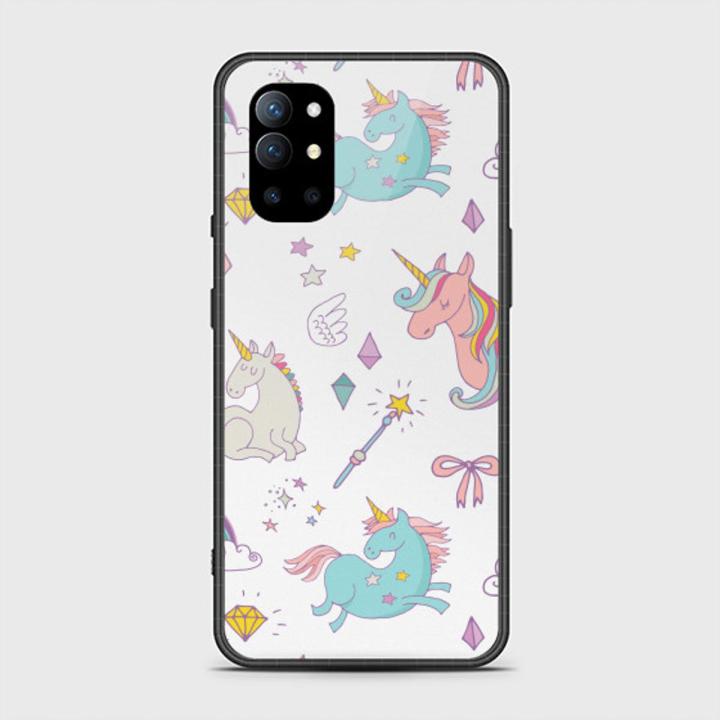 OnePlus 9R Cover - SkinLee HQ Infinity Glass Case (Soft) - Neon Rainbow Unicorn - SKINLEE-475-1-1025-645