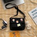 Japanese Canvas bag Diagonal Storage Multifunction Small bag Cute Wild Harajuku bag for Fashion School Daily Trave Girl Gift. 