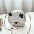 【happy one】Cute Cat Design Sequins Crossbody Bag For Women Leather Handbag Girl Purse Totes Bag Bolsa Femininas#20. 