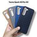 Tecno Spark 40 Pro Back Cover Soft MAtt Woven Design Protection Phone Case for Tecno Spark 40 Pro. 