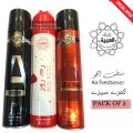 Air Freshener Azura | Red Rose | Big Boss | Pack of 3 300ml Big Bottle AlArabia House Care Room Spray Imported High Quality Value Budget Pack Deal Offer Fresh Scent Fragrance | Wash Room Bath Room Easy to use | Office Room | Car Air Freshener | Hotel Room. 