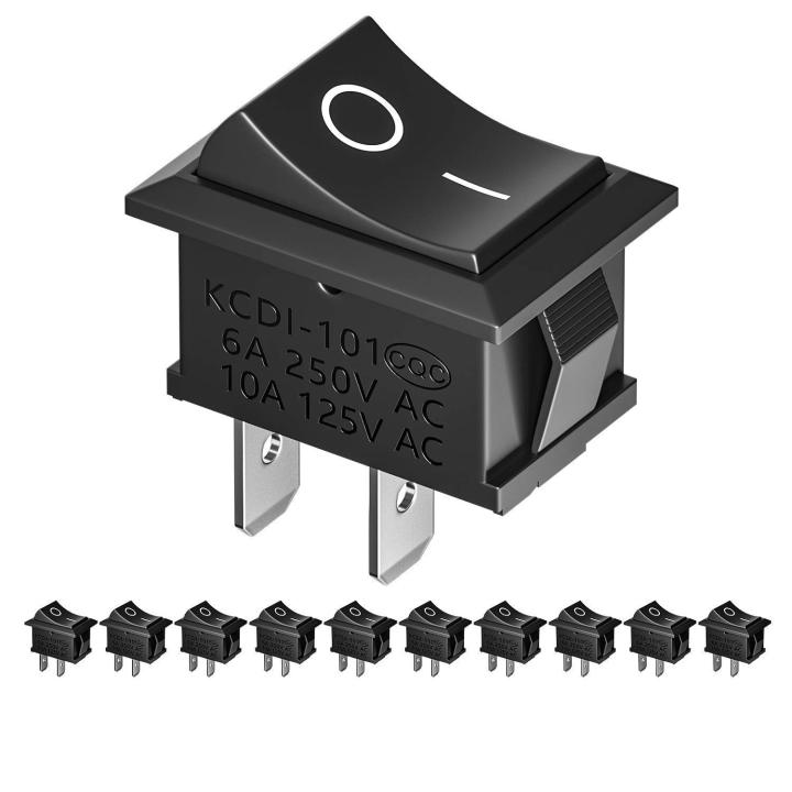 🔥 Premium ON/OFF Rocker Switch Pack of 1/5/10 | 2-Pin SPST Mini Boat ...