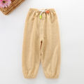 Manufacturers wholesale bamboo cotton children's mosquito-proof pants, summer baby baby bloomers, boys and girls, summer mosquito-proof long pants. 
