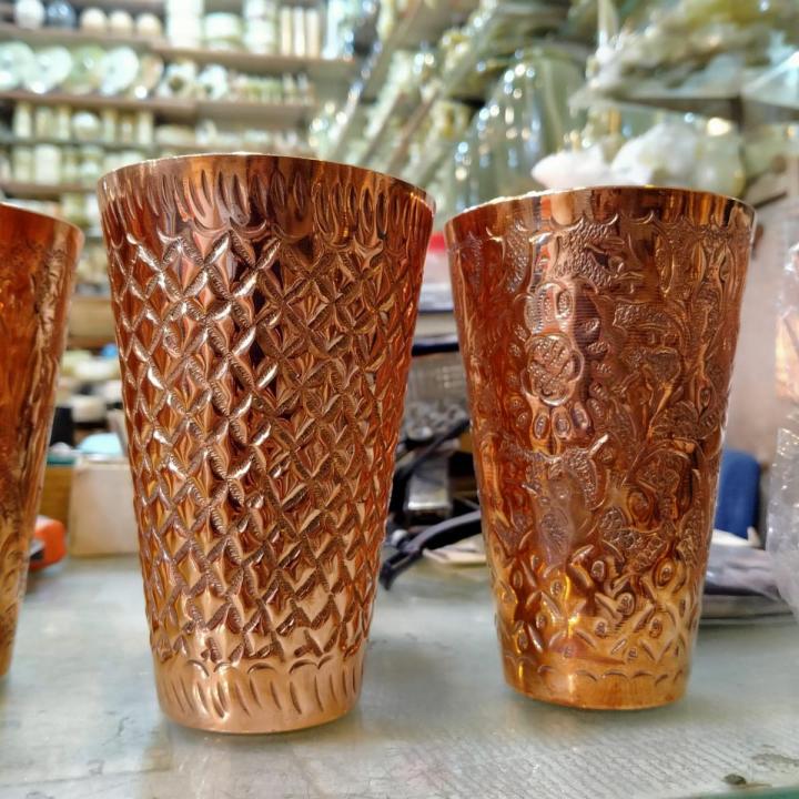 Modern Glass Copper for use (hygienic) Made in 1 piece (No joint) / Handicraft / Vip's Creation