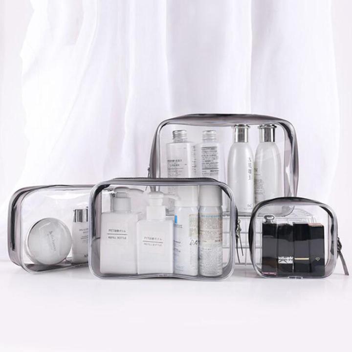 Waterproof transparent cosmetic bags storage pouch makeup case toiletry