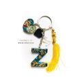 Resin keychain , Handmade custom keychain,3D letter Z , Alphabet A-Z. 