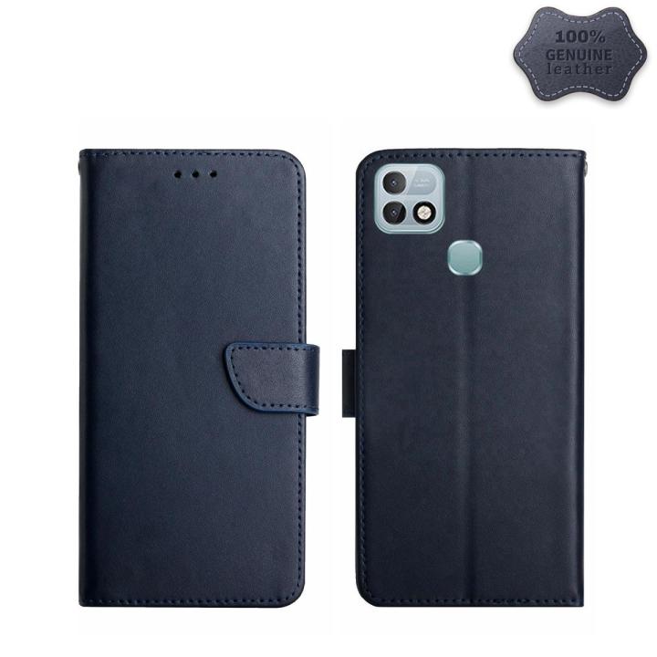 For Infinix Hot 10i Smart 5 Pro Genuine Leather Fingerprint proof Horizontal Flip Phone Case