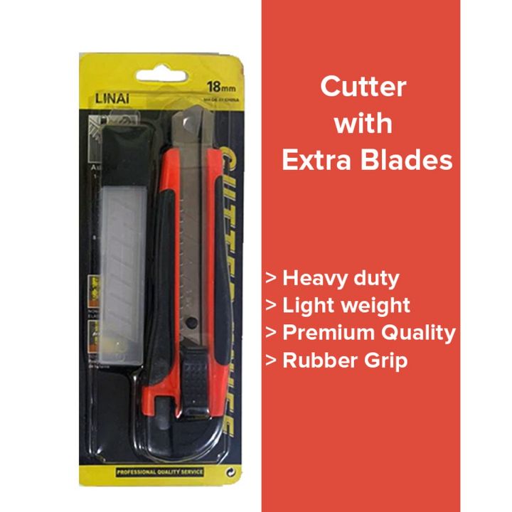 All purpose Cutter Knife Extra Blades Paper Cutter Plastic Cutter