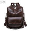New Luxury Designer Ladies Backpack Trend Large Capacity Student School Bag High Quality PU Leather Travel Backpack Shoulder Bag. 