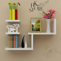 Floating wall shelf 3 pieces wall hanging shelves Wall partition shelf Wall decoration.shelf Decoration piece shelf Wooden decoration shelf Storage shelf. 