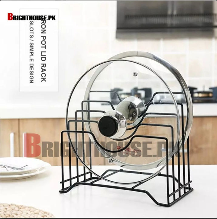 Metal Pot lid Stand, kitchen organizer, Books Rack, Kitchen accessories stand