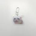Women's Bag Pendant Cute Anime Keychain For Bags Tearful Sad Hamster Meme Sad Cat Meme Cute Things Cheap Gift For Best Friend. 