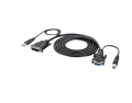KVM Cable: VGA and USB. 