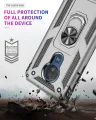 Lereach For Motorola Moto G7 Power Mobile Phone Case TPU Hard Ring Car Ring Bracket Shockproof Back Cover. 
