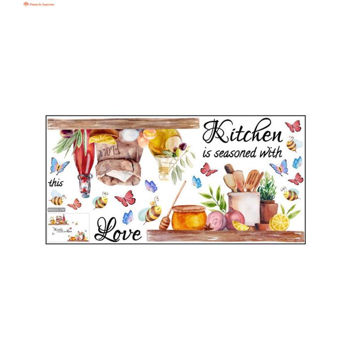 Kitchen Wall Stickers Modern Kitchen Lettering Wall Stickers Stylish Home Decor for Background Sticker