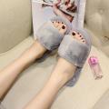 Ladies Slip On Sliders Faux Fur Slipper. 