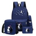 4pcs backpack Children School Bags For Girls Boys Canvas SchoolBag Fashion Kids Backpack Teenager Rucksack Cute backpack child. 