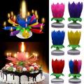 Amazing Musical Rotating Flower Birthday Candle Party Sparkling Fountain. 
