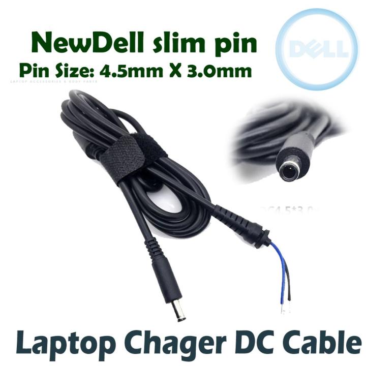 New Del slim pin Laptop Charger Cable DC For XPS Series connector sizw 4.5 * 3.0 mm