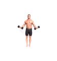 Dumbbells - Brand Liveup Sports - Product Hex Rubber Dumbbell -  Weight 12 kg Pair - Description-Hex shaped dumbbells,High-quality rubber coated,Ergonomic chrome handle,Rubber encased body to prevent damage - Code LS 2021-12. 